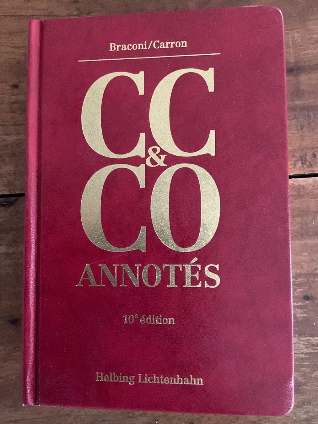 Libri: CC & CO annotés, Braconi/Carron, 10e édition Helbing – Usato da Avenches venduto da Lactobacille