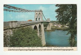 Ansichtskarte Menai Suspension Bridge Wales, 16.07.1972