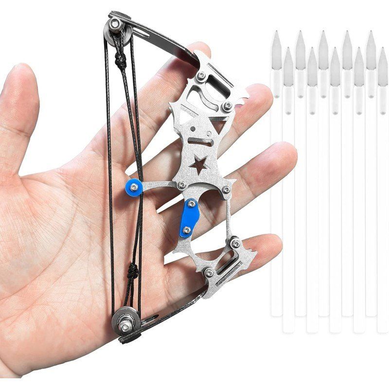 Tiro con l'arco: Mini Bogen Compound Bow 13cm Set 10 Pfeile Zielscheibe – Nuovo e nell'imballaggio originale da Hundwil venduto da Mr.Wong 3