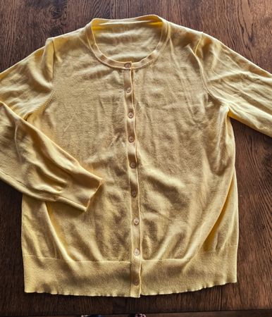 Bananengelbe Strickjacke,XL