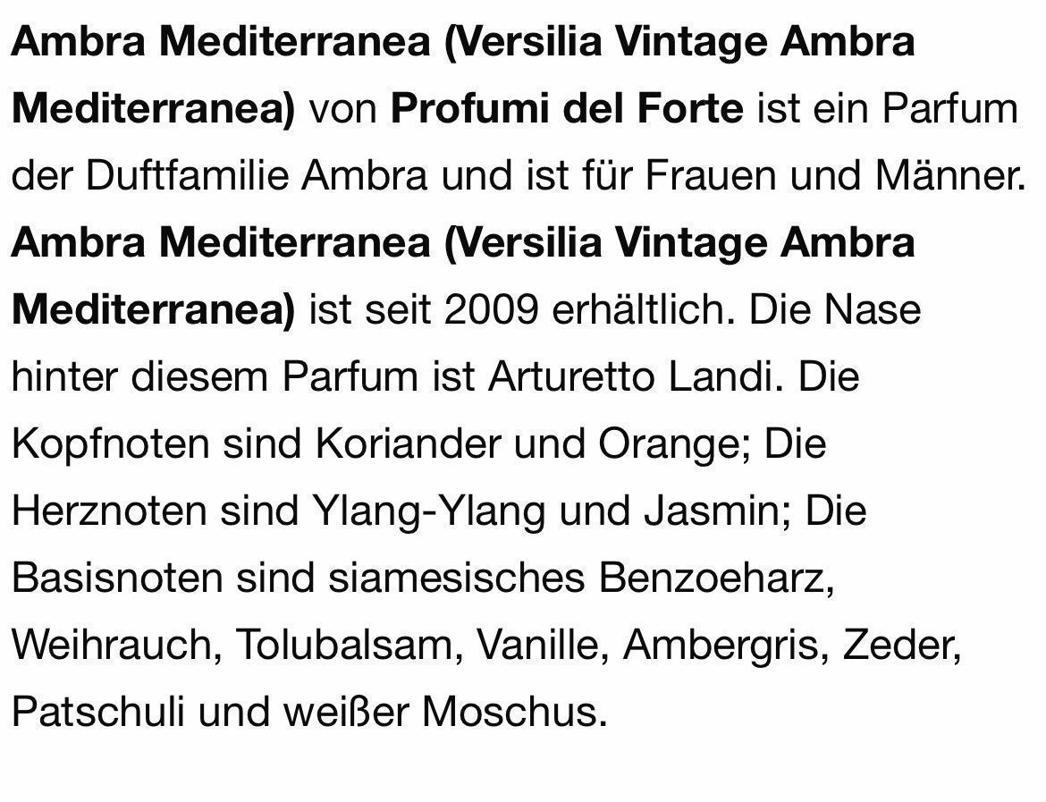 Profumi & Eau de Toilette: PROFUMO DEL FORTE Ambra Mediterranea 75 ml – Usato da St. Gallen venduto da lfs_nxl8 4