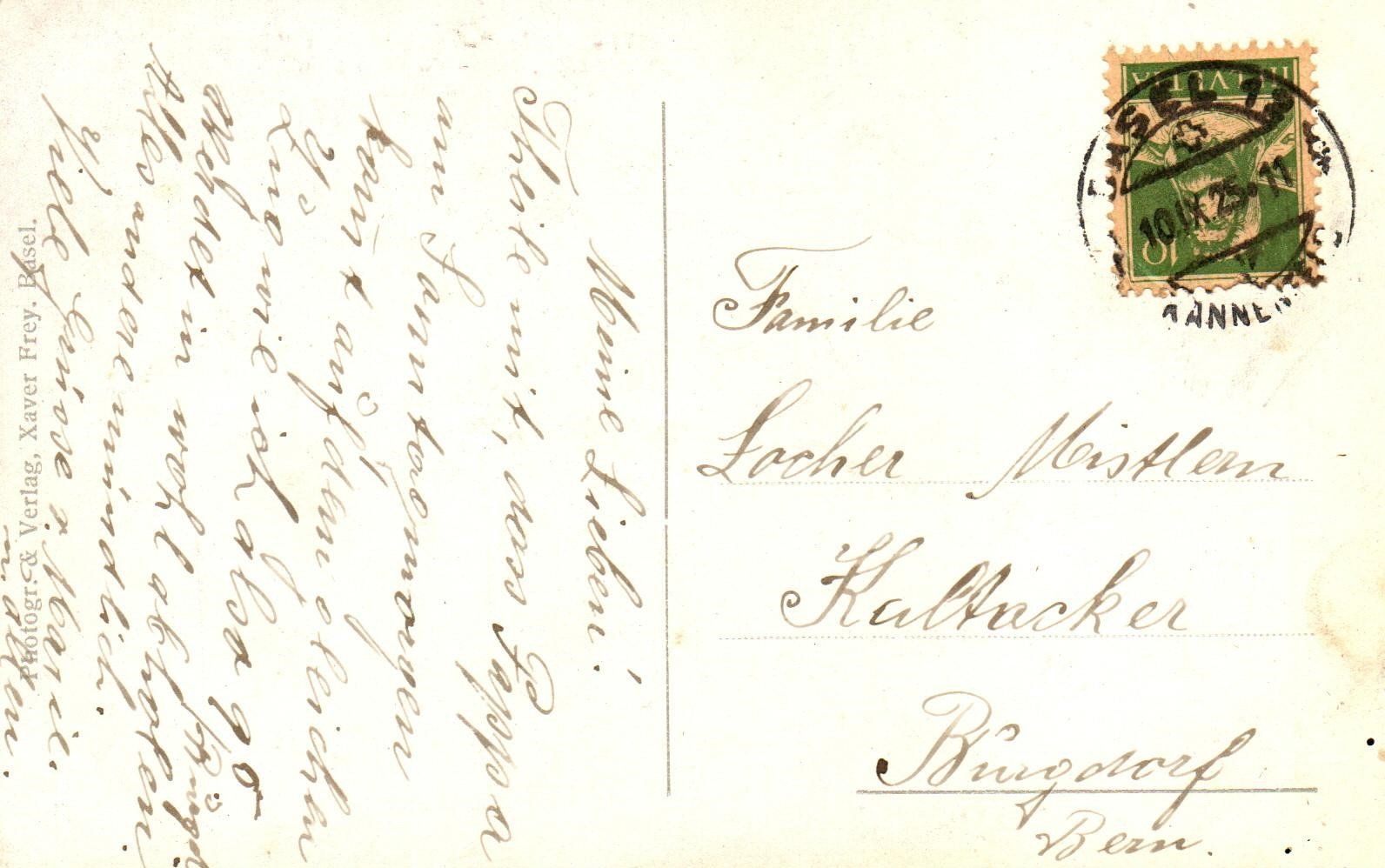 Cartoline postali: Alte Ansichtskarte Basel Münster von 1925 – Usato da Gerzensee venduto da Zelg30 1