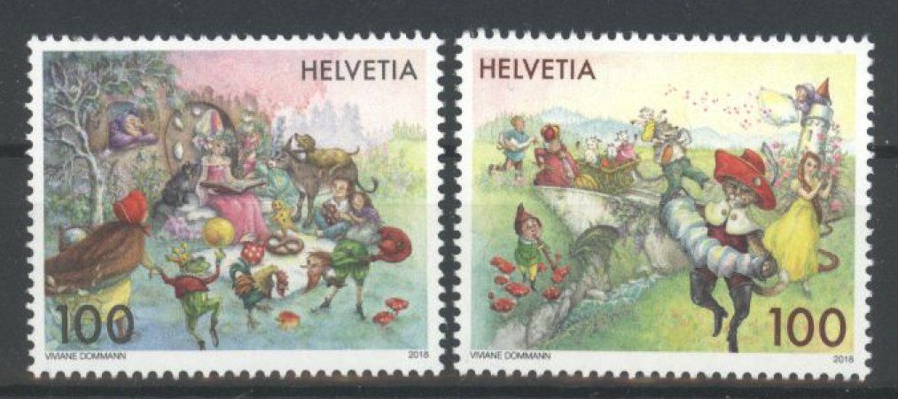 Alle Briefmarken: 2018, Sondermarken Märchen ** – Gebraucht aus Willisau von Vollstempel