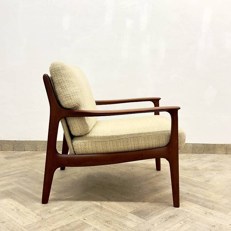 Poltrone: Mid Century teak Easy Chairs by Eugen Schmidt – Usato da basel venduto da vintory.ch 4