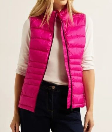 CECIL Stehkragen Steppweste Jacke Gilet Weste XL 42 44 Pink