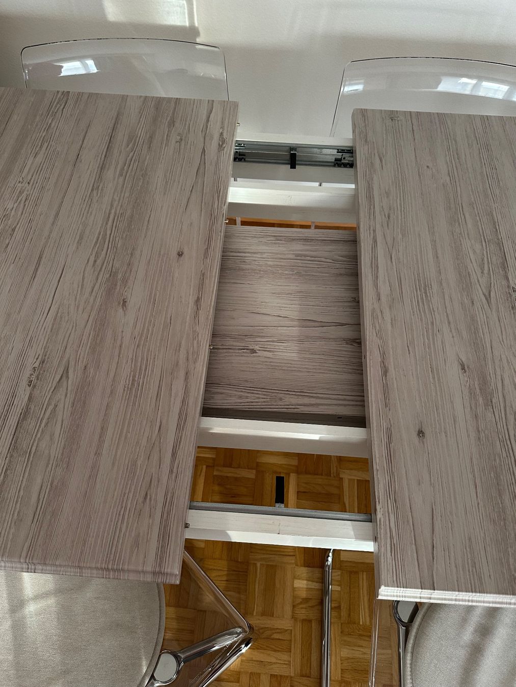 Tische: Moderner Esstisch, Holz/Weiss, verlängerbar – Neu (gemäss Beschreibung) aus Lustmühle von sar_7xmy 4