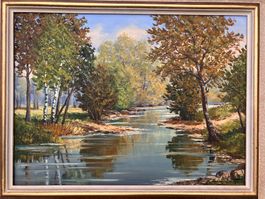 Willy Baumgartnert (1919-1997) Gemälde Öl a. Lwd.  80x63cm