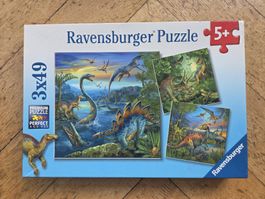 Puzzle Ravensburger 3x49 pièces Dinosaures, 5 ans et +