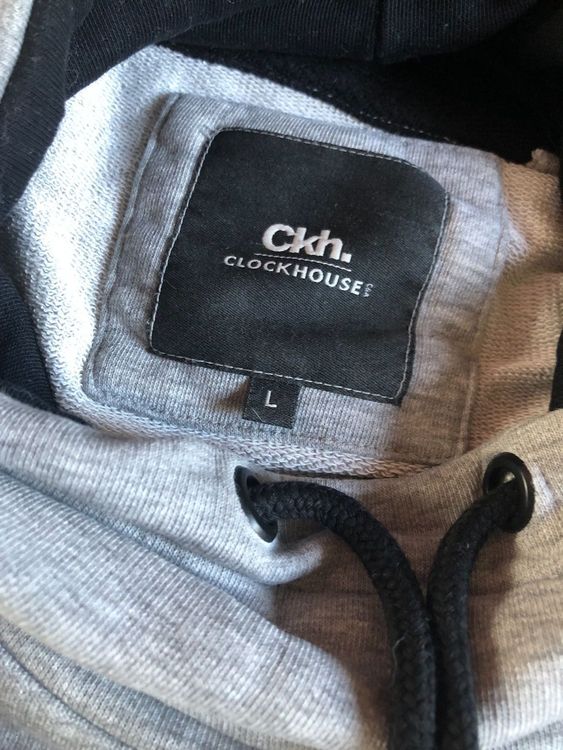 Clockhouse Herrenpullover Grau Kapuze Leichte Steppjacke C&a