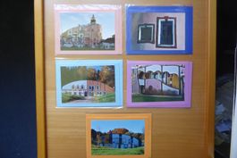 Hundertwasser - 5 Foto Doppelkarten mit Couvert