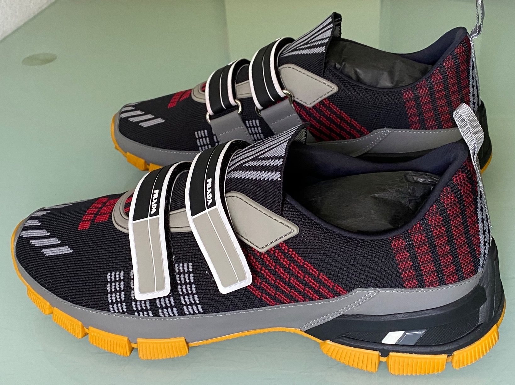 Prada Scarpe da uomo: PRADA Logo Crosssection Dopple Strap Low Top Sneaker 41 NEUE – Usato da Kreuzlingen venduto da kruezbiz 6