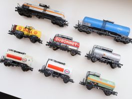 ROCO & Co 8 x Tankwagen & Kesselwagen H0