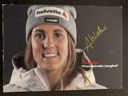 Signierte Autogrammkarte Anja Weber Langlauf #TeamHelvetia
