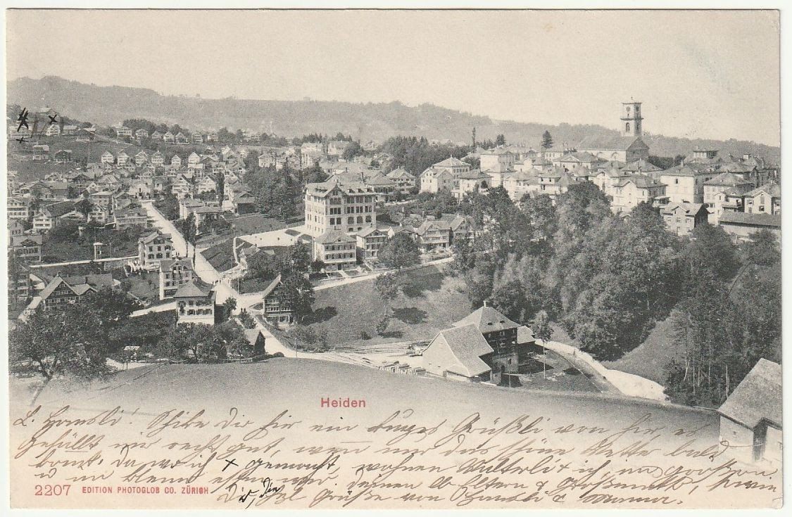 Ansichtskarten: AK Heiden 1902 – Gebraucht aus Fislisbach von Zigzag12