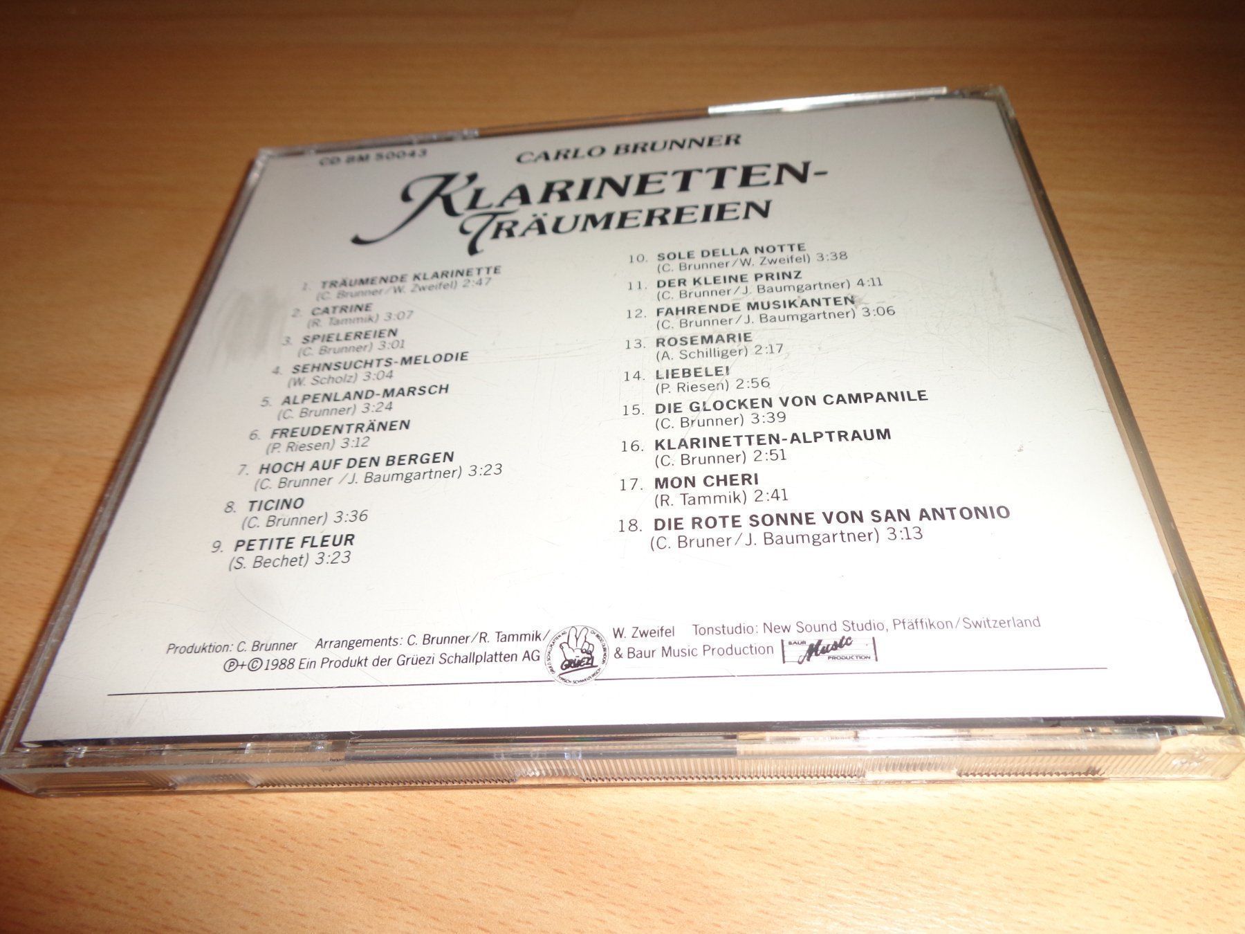 CD: Carlo Brunner - Klarinetten-Träumereien CD – Usato da Olten venduto da Disc-Ausverkauf 1