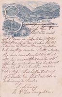 Interlaken AK 1900  Hotel Belvedere Litho von Müller & Trüb