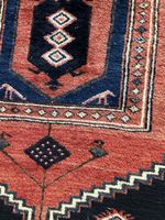 Orientteppich mit Mustern rot blau gebraucht guter Zustand