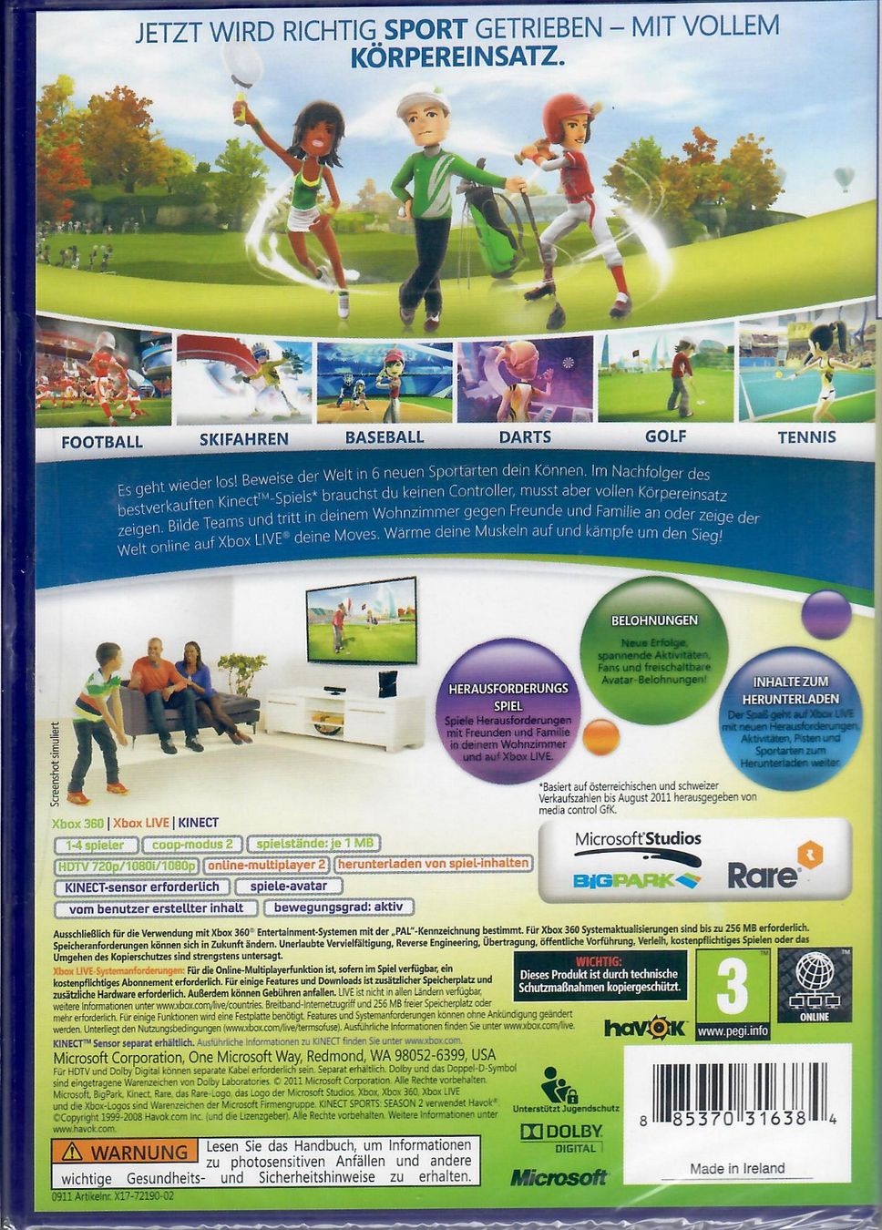 Microsoft Giochi: XBOX Kinect Sports Season Two – Nuovo e nell'imballaggio originale da Bern venduto da Buybest24 1