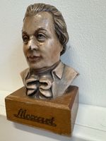 Vintage Mozart Holz / Harz Kopf Büste Anri Toriart