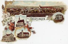 Kreuzlingen  TG   mit Neue Bank / Schulhaus & Kloster  REPRO