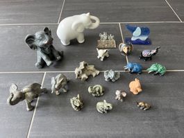 Elefanten aus verschiedenen Materialien