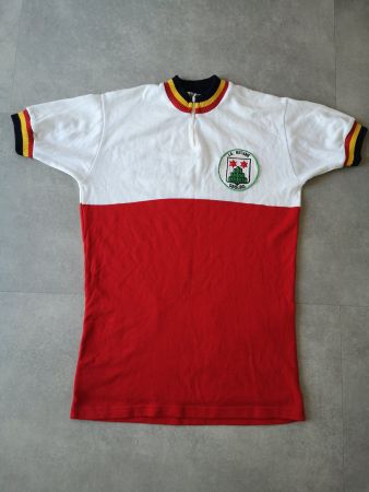 TOLLES VINTAGE VELO TRIKOT "LA BECANE OBOURG", BELGIEN 70ER