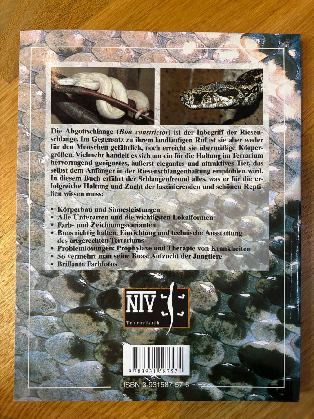 Libri: Fachliteratur - Boa constrictor - Stefan Binder – Usato da Lyss venduto da klopferli9 1
