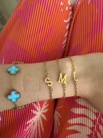 Gold Armband mit Initialen Neu