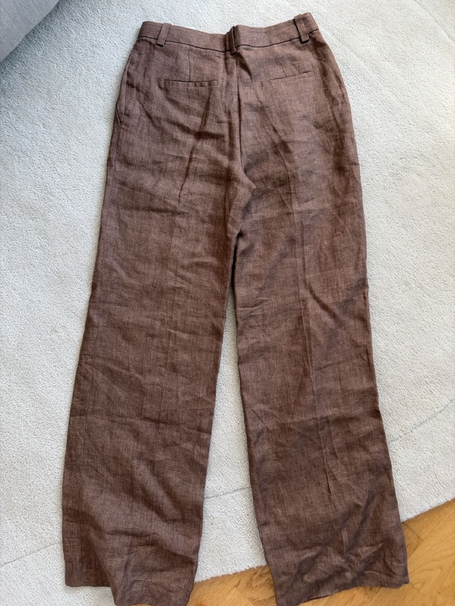 Massimo Dutti Pantaloni: Massimo Dutti Hose Leinen braun Grösse 36  – Usato da Zürich venduto da ufe_f5q5 4