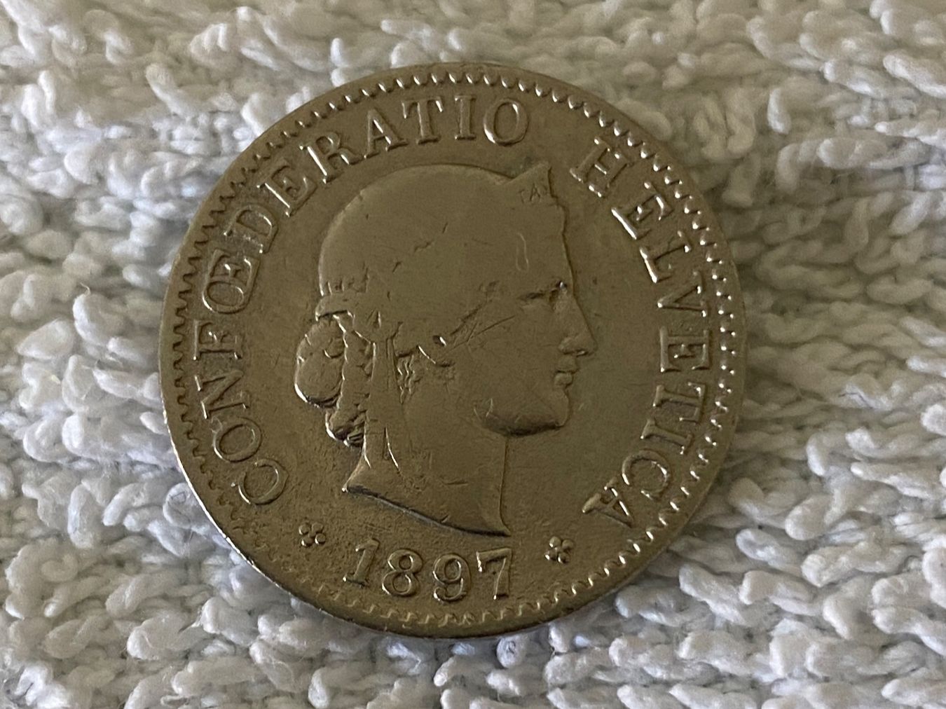 Alle Münzen: 5 centimes/rappen 1897 – Gebraucht aus Nyon von Ilmi09 1