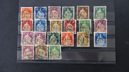 Lot Stempel Kanton Graubünden 20 Werte   64