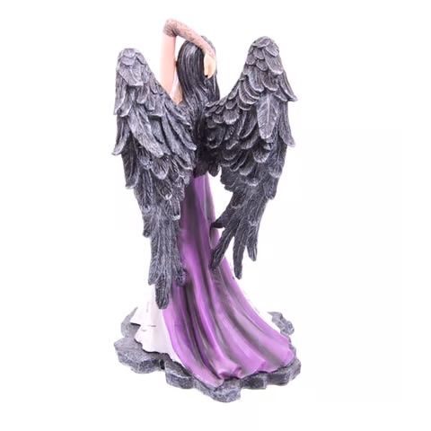 Statuette: Dunkler Gothic Engel stehend - violett – Nuovo e nell'imballaggio originale da Menzingen venduto da fairy123 2