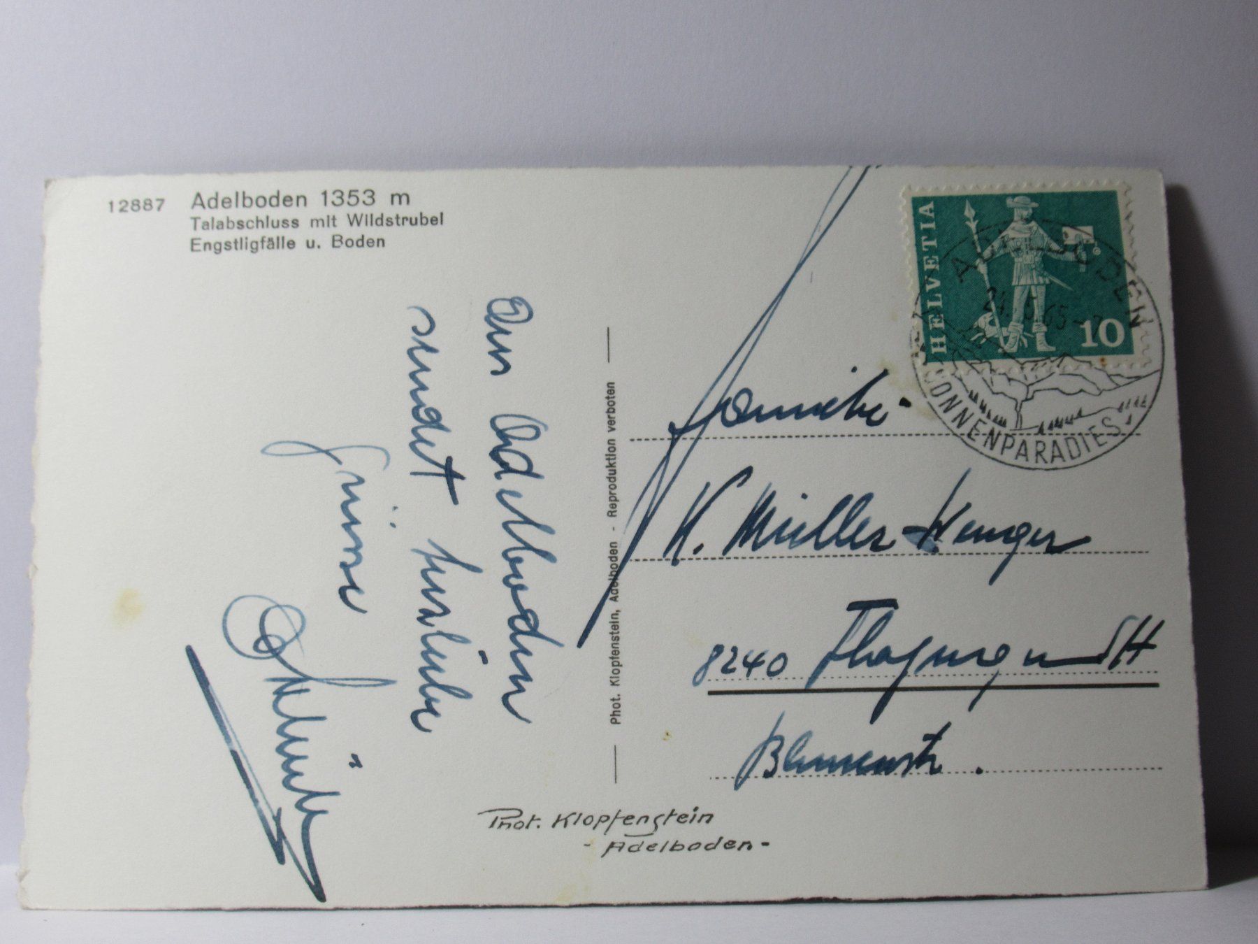 Cartoline postali: Adelboden 1965 – Usato da Grenchen venduto da Bluemchen1900 1