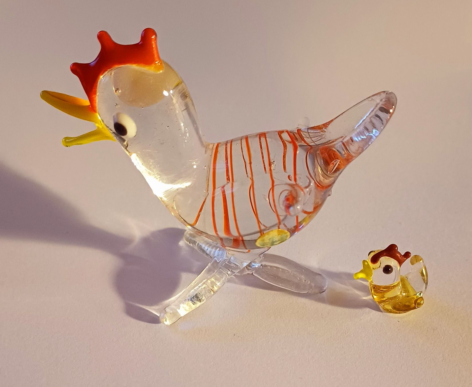 Bicchieri: Glasfiguren: Henne mit Küken – Usato da Volketswil venduto da Anzaru
