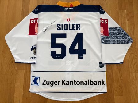 MATCH WORN EV ZUG # 54 SIDLER TRIKOT 2021/22 EVZ SIGNIERT XL