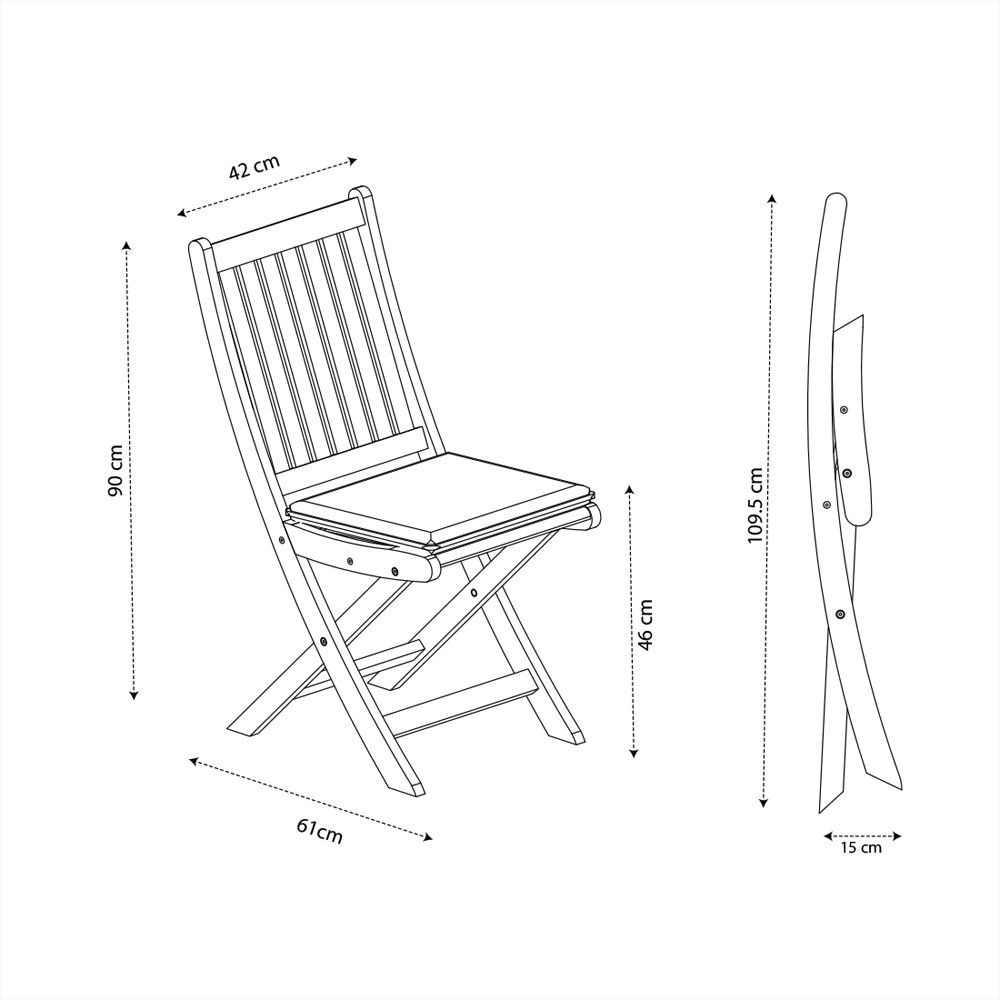 Tischset: Occ. CONTINI Gartentischset 70x70cm mit 2 Stühlen Eucalyptus – Neu (gemäss Beschreibung) aus Buchs SG von Frankenspalter_Buchs 1