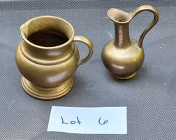 Lot6 Messing Krug cruche Vase Krüglein Deko laiton