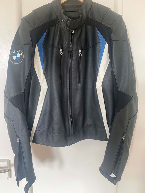 Veste de moto BMW DoubleR, black White Blue, petit 52 | Kaufen auf Ricardo