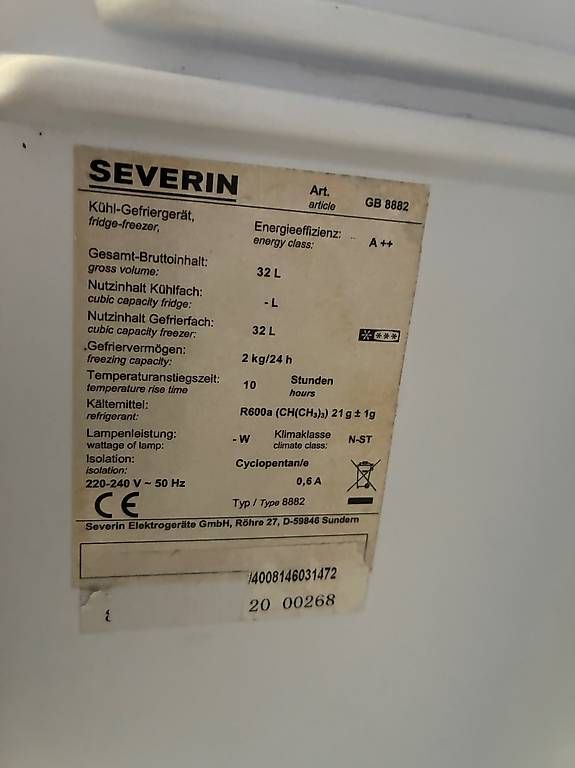 Congelatori: Gefrierschrank Severin – Usato da Frauenfeld venduto da Smartys1 2