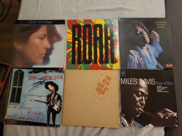 6 Vinyl Schallplatten Jimi Hendrix, Miles Davis, Konvolut