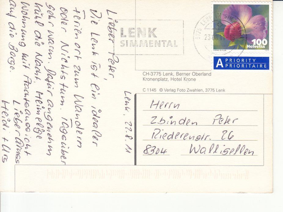 Cartoline postali: Lenk 2011 – Usato da Bürglen TG venduto da StampGraf 1
