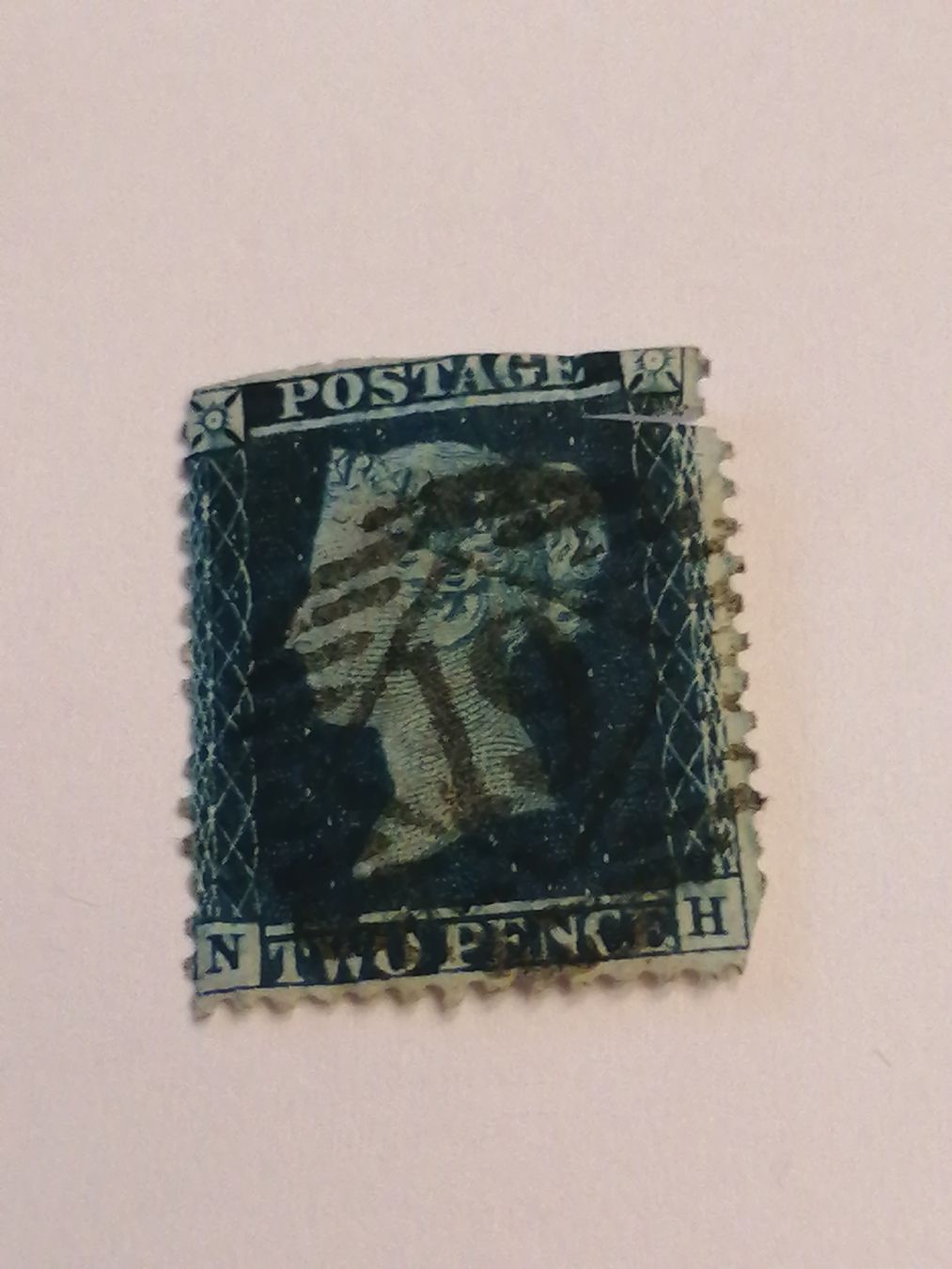 Alle Briefmarken: Two Pence Blue 1855 – Gebraucht aus Happerswil von tschergi