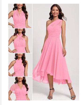 NEUES Pinkes Chiffon Kleid, Sommerkleid, Gr. 40/42