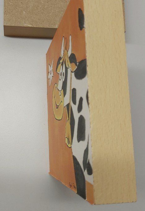 Foto & Immagini: Bilder Quartett Cartoon-Kühe auf MDF-Platte – Usato da Trub venduto da wurzel25 7