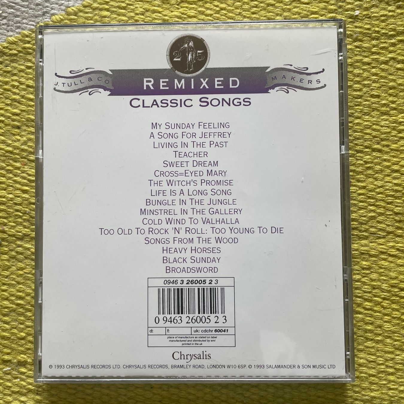 CDs: JETHRO TULL-1REMIXED CLASSIC SONGS 25TH ANNIVERSARY – Gebraucht aus Rorschacherberg von CD-Roli 1