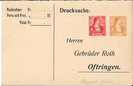 Doppel-Karte Ganzsache Geb. Roth