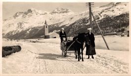 Foto winterliche Pferdeschlittenfahrt nähe Sta Maria
