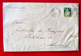 HELVETIA SCHWERT 113Z ZÜRICH BHF. LANDI FLAGGE HOLLAND 1938