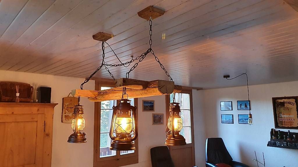 Sonstige Dekorationen & Accessoires: Deckenlampe Altholz Laternen Vintage – Gebraucht aus Unterlangenegg von Stouni69