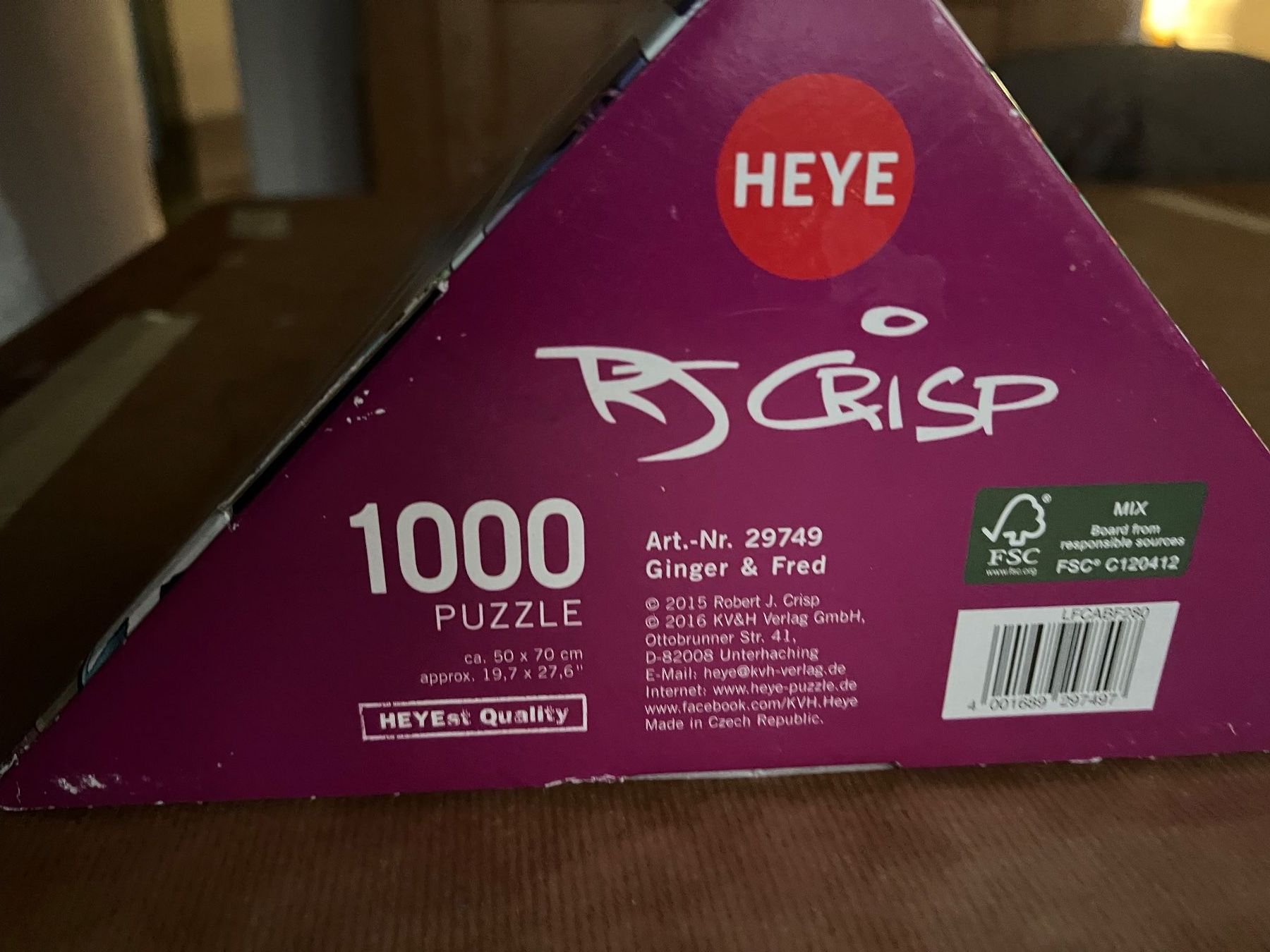 Heye Puzzle: 1000 Pzzle von Heye RS Crisp "Ginger & Fred" – Usato da Steffisburg venduto da 9MOMO5 1